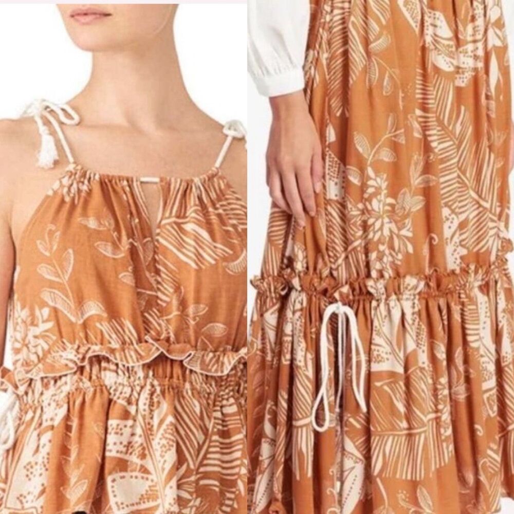 See by Chloe Women's 2Pc Set Tank Top+Maxi Skirt size 36/40 Cotton Boho